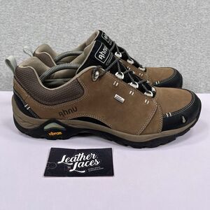 Ahnu Montara II Shoes Womens 11 Brown Leather Low Top Waterproof Hiking Sneakers